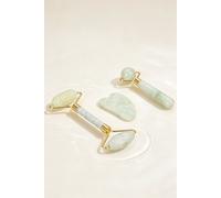 SHEONLY 3 Piece Portable Jade Facial Massage Set with Gua Sha & Jade Rollers in Green SHEONLY Green