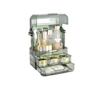 Sheonly Clear Cosmetic Organizer Storage Box With Drawers Makeup Display Storage Case In Green Green