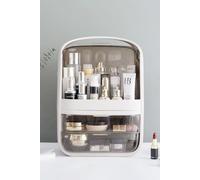 SHEONLY Cosmetic Makeup Storage Organiser Skincare Display Box Case With Portable Handle in White SHEONLY White