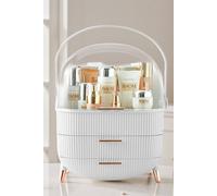 Sheonly Cosmetic Organizer Skincare Display Box With 2 Layers Of Storage Boxes In White White