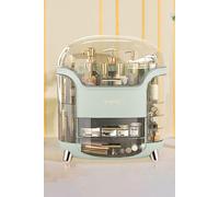 SHEONLY Large Capacity Cosmetic Storage Box With 2 Layers Of Storage Boxes & Transparent Lid in Green SHEONLY Green