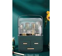 SHEONLY Large Cosmetic Organizer Box Bathroom Bedroom Convenient Storage Box For Home in Green SHEONLY Green