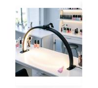 Sheonly Manicure Table Lamp With Wired Controller Light For Nail Desk Brightness Adjustable In Black Black
