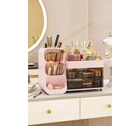 Sheonly Modern Multi-Compartment Cosmetic Storage Organiser With Drawers In Pink Pink