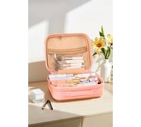 SHEONLY Pink Portable Lightweight Hard Shell Travel Cosmetic Case SHEONLY Pink
