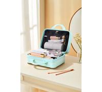 SHEONLY Portable Blue Lightweight Hard Shell Travel Cosmetic Case SHEONLY Blue