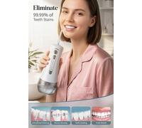 Sheonly Portable Cordless Water Dental Flosser Oral Irrigator In White White