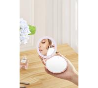 Sheonly Portable Led Lighted Travel Makeup Mirror, Rechargeable Large 5" 1X/10X Travel Magnifying Mirror With Light In Pink Pink One Size