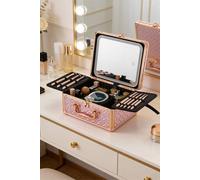 Sheonly Portable Makeup Case With Led Mirror In Pink Pink