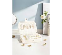 Sheonly Portable Pu Leather Jewellery Box In White White