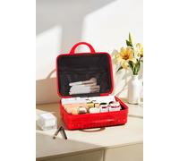 SHEONLY Portable Red Hard Shell Handheld Makeup Travel Case SHEONLY Red
