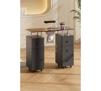 Sheonly Professional Mobile Manicure Table On Wheels In Black Black One Size