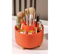 Sheonly Tabletop Rotating Cosmetic Storage Organizer In Orange Orange