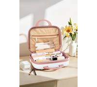 SHEONLY White Cosmetic Travel Case with Handles SHEONLY White