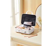 SHEONLY White Cosmetic Travel Case with Handles SHEONLY White