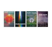Sheozho 4 PCS Imagine Dragons Poster Singer Music Album Cover Poster Wall Art Canvas Posters Room Decorative Aesthetic Poster Print Decor Posters 08x12inch(20x30cm) Style