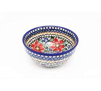 Shepherd Cooper Ceramics Handmade and Hand Painted Unikat Art Polish Pottery Bowl (16cm, 0.9l) Imogen Pattern