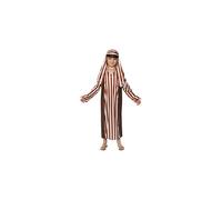 Smiffys Child Shepherd Costume, Brown & White Striped Kids Nativity Outfit with Robe & Headpiece, Traditional Boys or Girls Christmas Fancy Dress School Plays, Church Pageants & Nativity, Age 10-12