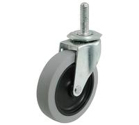 Shepherd Hardware 3265E 3265 3-Inch Threaded Stem TPR Caster, 110-lb Load Capacity Swivel, Gray, 3 Inch
