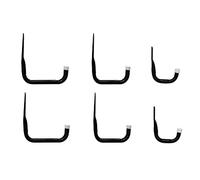 Shepherd Hardware 8088E Heavy Duty Steel Garage Storage/Assorted Utility Hooks, 6 Pack, Black