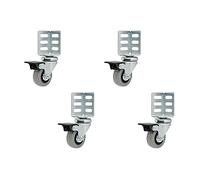 Shepherd Hardware 8126E Swivel Corner Casters SwivelCorner, Gray