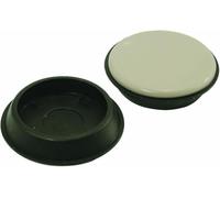 Shepherd Hardware 9221 1-3/4-Inch Reusable, Round, Slide Glide Furniture Cups, 4-Pack,Black