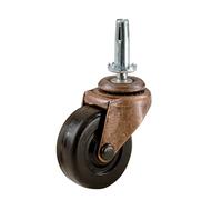 Shepherd Hardware 9345 2-Inch Medium Duty Stem Caster, 2-Pack,Black