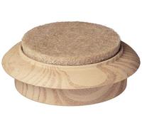 Shepherd Hardware 9363 Feltgard Castor Cups Light Wood Grain 44mm-9363, Woodgrain, 1-3/4", Set of 4 Pieces