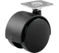 Shepherd Hardware 9417 2-Inch Office Chair Caster, Twin Wheel, 1-1/2-Inch Sq. Plate, 75lb Load Capacity, 2-Pack