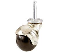 Shepherd Hardware 9516 2-Inch Hooded Ball Stem Caster, Bright Brass