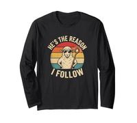 Shepherd He's The Reason I Follow Christian Sheep Long Sleeve T-Shirt