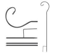 Shepherd Hooks For Outdoor | 61.5cm Adjustable Stand For Birds - Outdoor Garden Stand,For Hanging Bird House Wind Bell Solar Light Door Wreath And