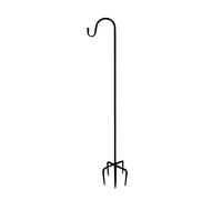 Shepherd Hooks for Outdoor,Adjustable Shepherd Hook Bird Feeder Pole with 5 Prongs Base,160cm 200cm High,Iron,1 Hook 2 Rods Feet (160cm)