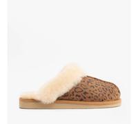 Shepherd JESSICA Womens Sheepskin Mules Chestnut/Leopard - UK 6.5