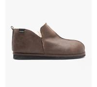 Shepherd of Sweden - Anton Sheepskin Slippers - Men - 100% Real Sheepskin - Comfort - Soft and Warm - Stone Oiled Antique - 8 UK