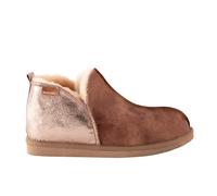 Shepherd of Sweden Annie Slippers Antique Cognac Gold