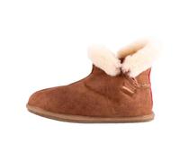 Shepherd of Sweden - Bella Sheepskin Slippers - Woman - 100% Real Sheepskin - Comfort - Soft and Warm - Fluffy - Antique cognac - 4 UK