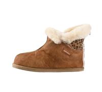 Shepherd of Sweden - Bella Sheepskin Slippers - Woman - 100% Real Sheepskin - Comfort - Soft and Warm - Fluffy - Antique cognac/Leo - 5 UK