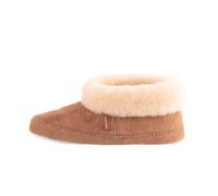 Shepherd of Sweden - Emmy Sheepskin Slippers - Women - 100% Real Sheepskin - Comfort - Soft and Warm - Fluffy - Chestnut - 4 UK