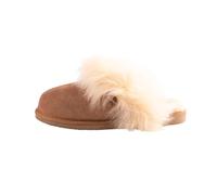 Shepherd of Sweden - Evelina Sheepskin Slippers - Woman - 100% Real Sheepskin - Comfort - Soft and Warm - Fluffy - Chestnut - 5 UK