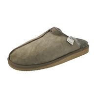 Shepherd of Sweden Hugo Lambskin Slippers for Men, 100% Real Lambskin, Slip-On Model, Comfortable, Soft and Warm, gray, 12 UK