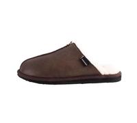 Shepherd of Sweden - Hugo Sheepskin Slippers - Men - 100% Real Sheepskin - Slip In - Comfort - Soft and Warm - Oiled Antique -11.5 UK