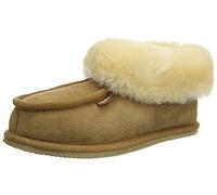Shepherd of Sweden - Lena Sheepskin Slippers - Women - 100% Real Sheepskin - Comfort - Soft and Warm - Fluffy - Chestnut - 7 UK