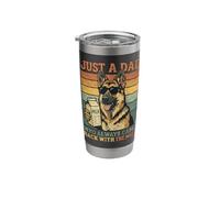 Shepherd Papa Just A Dad Who Always Came Back with The Milk Stainless Steel Insulated Tumbler