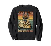 Shepherd Papa Just A Dad Who Always Came Back With The Milk Sweatshirt