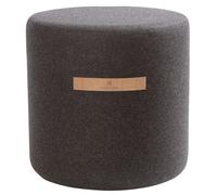 Shepherd - Sara Round Wool Pouf 40x40 cm, Black - Black