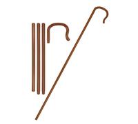 Henbrandt Single Shepherd’s Crook 4-Piece Accessory 168cm | 5.5ft Xmas Joseph Nativity Play Costume Crook Extendable Staff Shepherdess Cane Innkeeper Unisex Fancy Dress Accessories for Men and Women