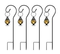 Shepherds Crooks for Garden Lanterns, Shepherds Hook with Metal Stake Base, Outdoor Light Hanging Pole Garden Hooks for Solar Lights Basket Christmas Wedding Decorations