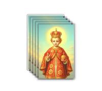 Shepherd's Grace Infant Jesus of Prague Prayer Cards Laminated 5-Pack | Laminated & durable, with devotional prayer for faith, hope & protection, pocket size for daily use.