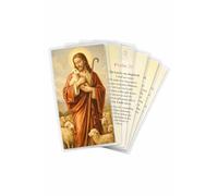 Shepherd's Grace Psalm 23 Prayer Cards - Laminated Catholic Holy Cards, Good Shepherd Artwork, Pocket Size 5 Pack, Faith & Scripture Devotional Cards